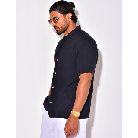 Chemise en lin à motifs flèches Chemise en lin à motifs flèches