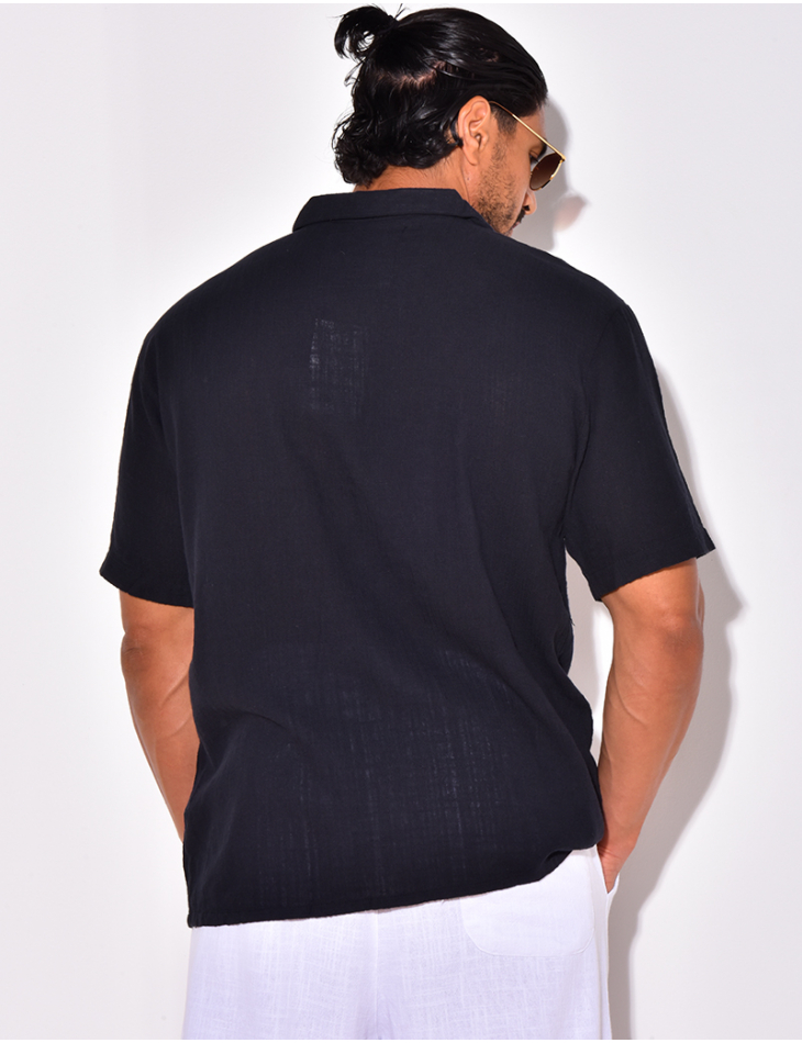 Chemise en lin à motifs flèches Chemise en lin à motifs flèches