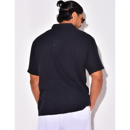 Chemise en lin à motifs flèches Chemise en lin à motifs flèches