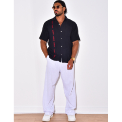 Chemise en lin à motifs flèches Chemise en lin à motifs flèches