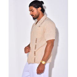 Chemise en lin à motifs flèches Chemise en lin à motifs flèches