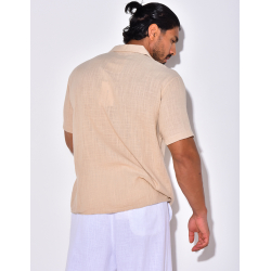 Chemise en lin à motifs flèches Chemise en lin à motifs flèches