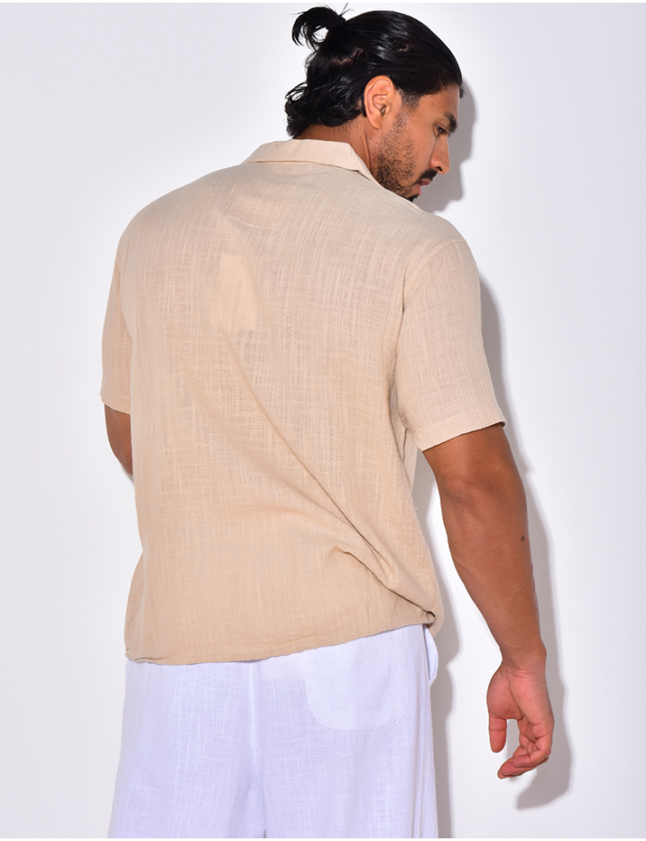 Chemise en lin à motifs flèches Chemise en lin à motifs flèches