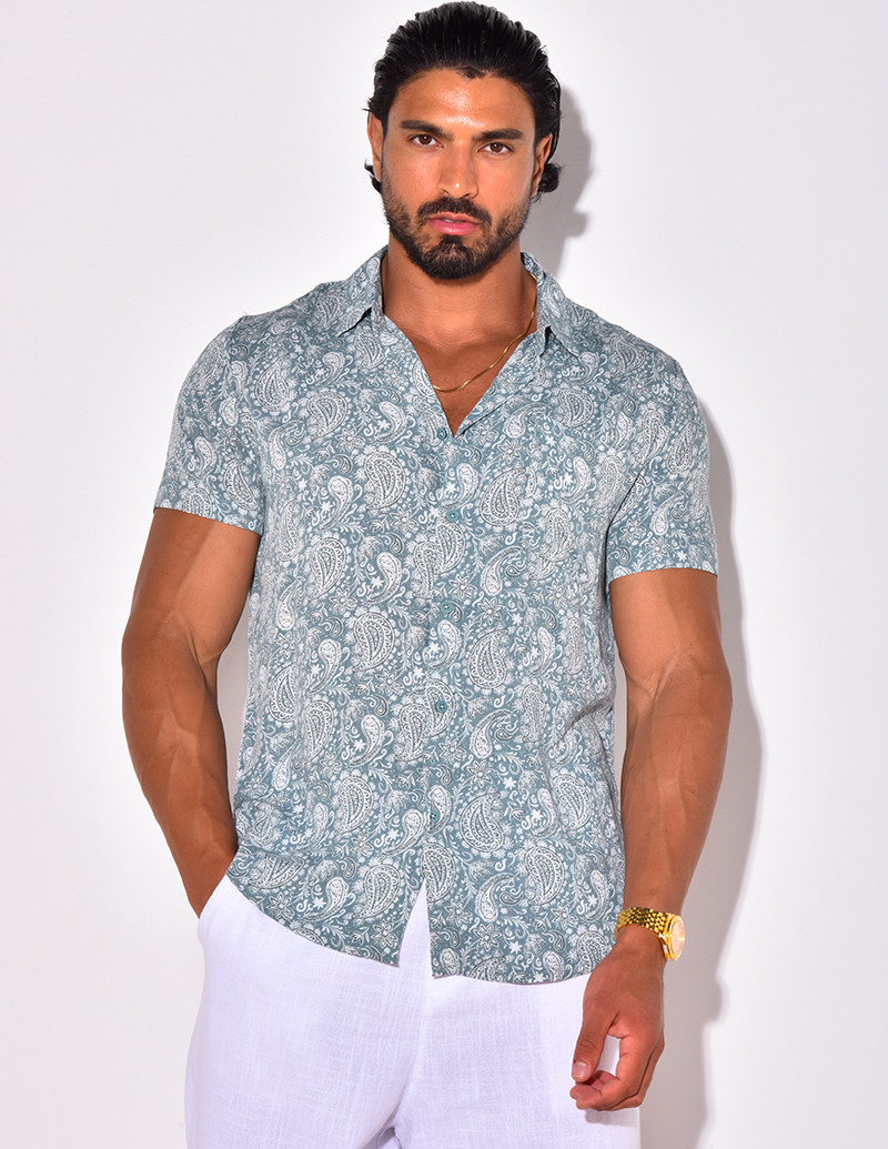 Chemise manches courtes à motifs