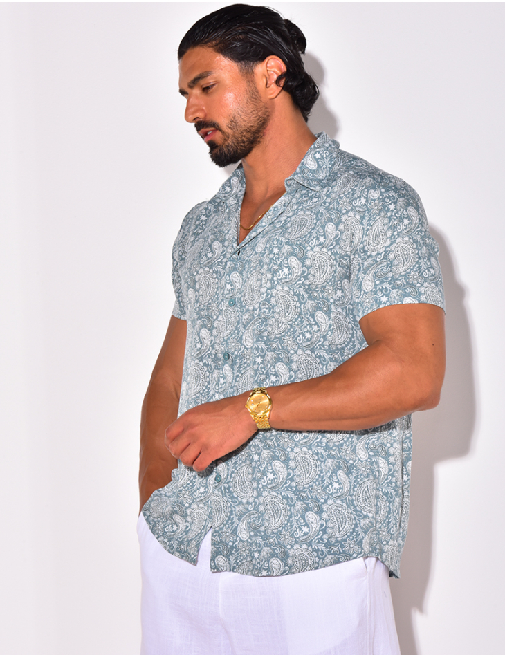 Chemise manches courtes à motifs Chemise manches courtes à motifs