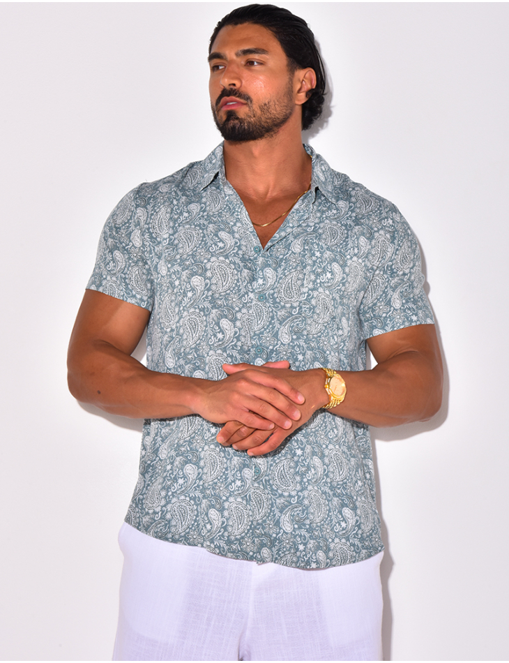Chemise manches courtes à motifs Chemise manches courtes à motifs