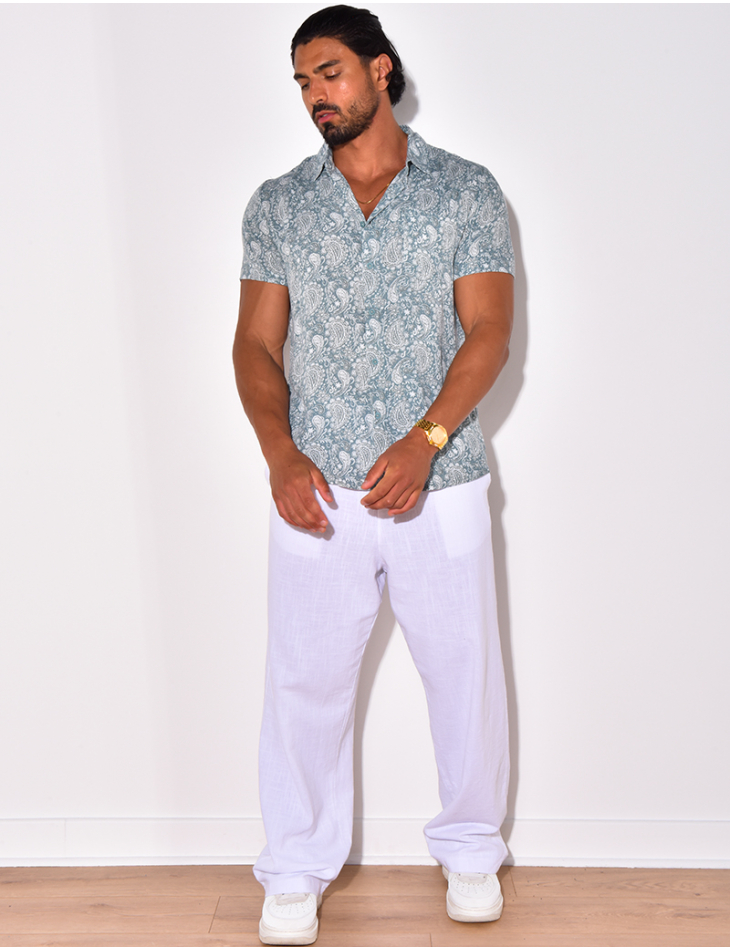 Chemise manches courtes à motifs Chemise manches courtes à motifs