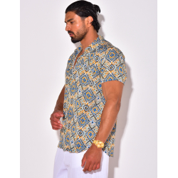 Chemise manches courtes à motifs