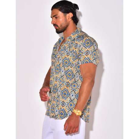 Chemise manches courtes à motifs