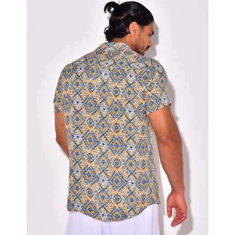 Chemise manches courtes à motifs