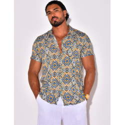 Chemise manches courtes à motifs