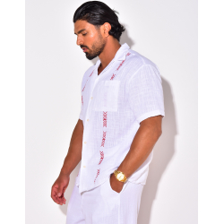 Chemise en lin à motifs flèches Chemise en lin à motifs flèches