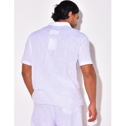 Chemise en lin à motifs flèches Chemise en lin à motifs flèches