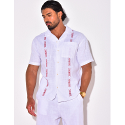 Chemise en lin à motifs flèches Chemise en lin à motifs flèches