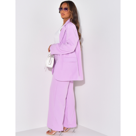 Ensemble pantalon fluide coupe droite et blazer Ensemble pantalon fluide coupe droite et blazer