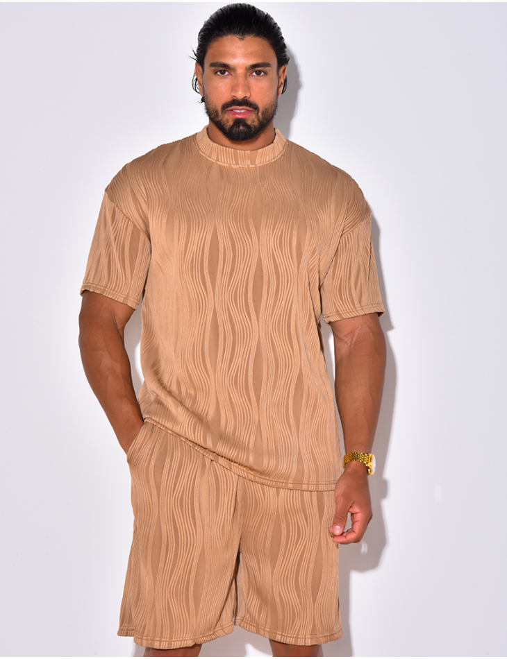 Ensemble short et t-shirt plissé Ensemble short et t-shirt plissé