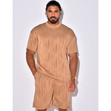Ensemble short et t-shirt plissé Ensemble short et t-shirt plissé