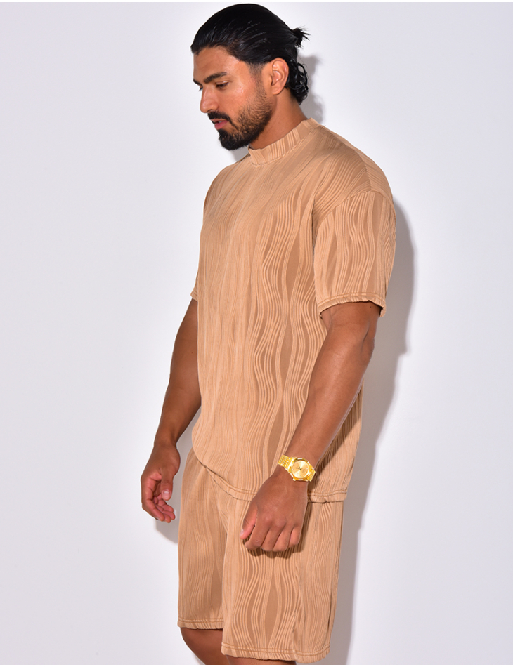 Ensemble short et t-shirt plissé Ensemble short et t-shirt plissé