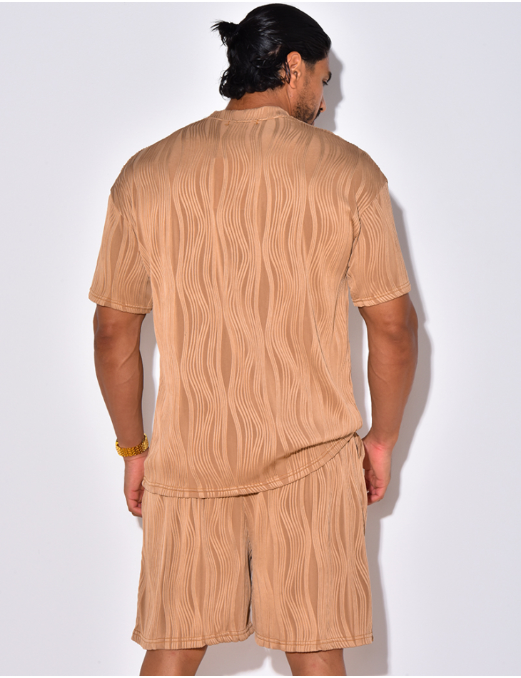 Ensemble short et t-shirt plissé Ensemble short et t-shirt plissé