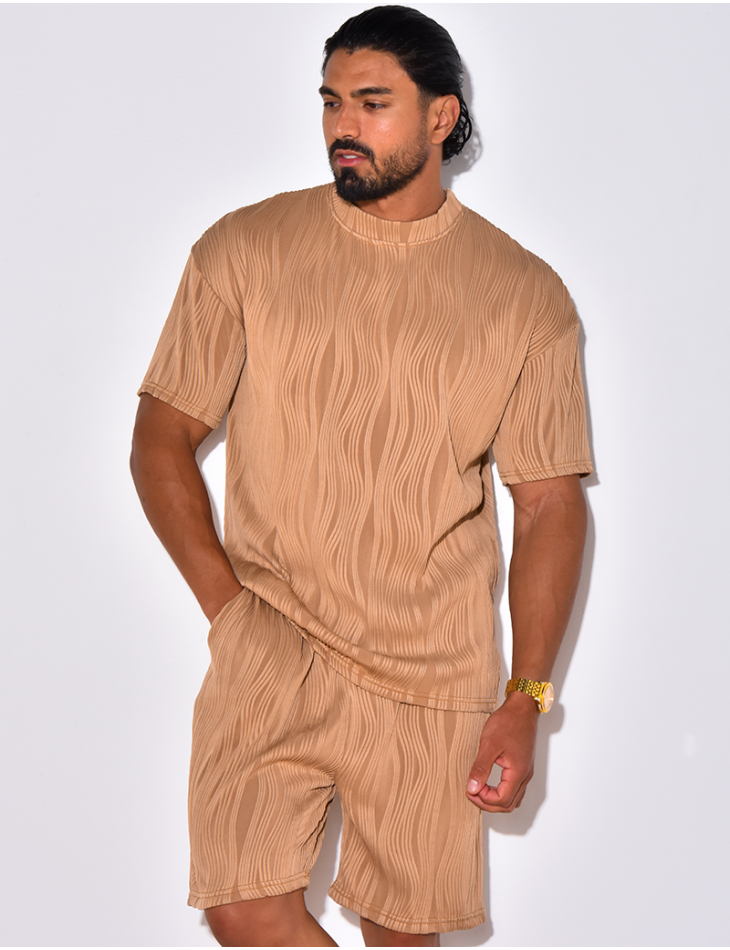 Ensemble short et t-shirt plissé Ensemble short et t-shirt plissé