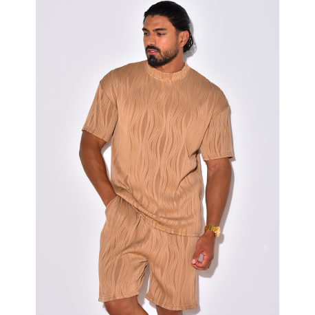 Ensemble short et t-shirt plissé Ensemble short et t-shirt plissé