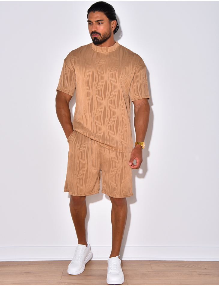 Ensemble short et t-shirt plissé Ensemble short et t-shirt plissé