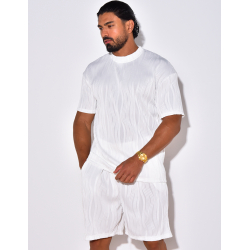 Ensemble short et t-shirt plissé Ensemble short et t-shirt plissé