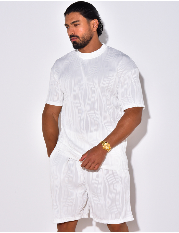 Ensemble short et t-shirt plissé Ensemble short et t-shirt plissé