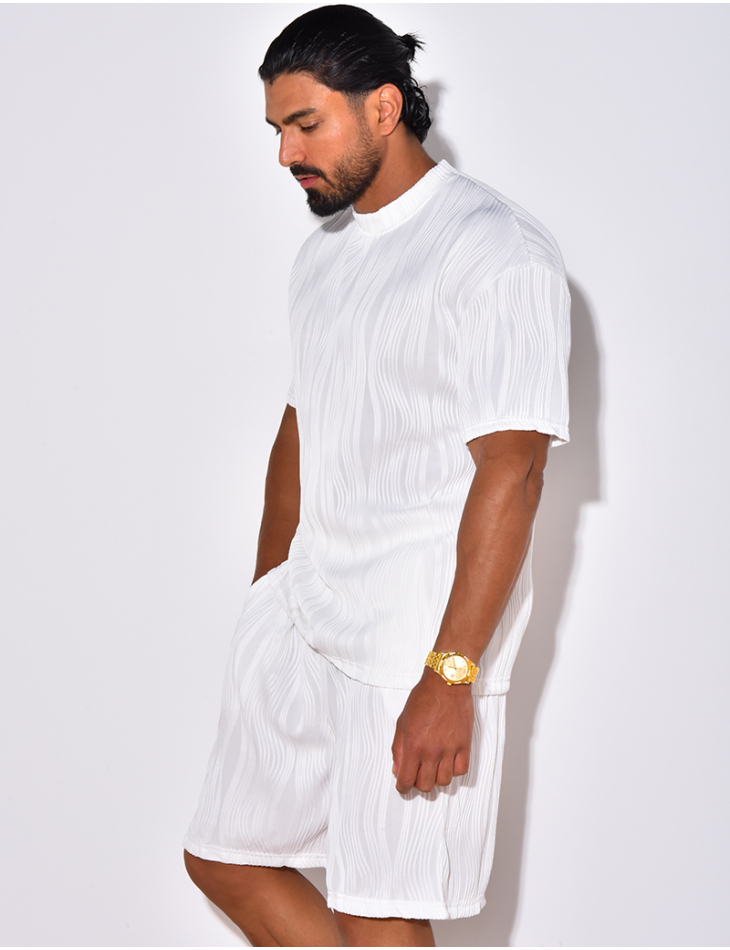 Ensemble short et t-shirt plissé Ensemble short et t-shirt plissé