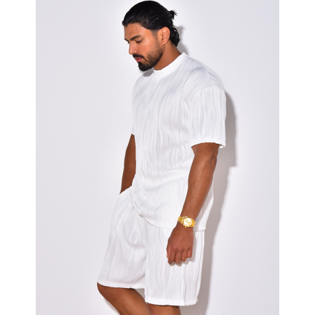 Ensemble short et t-shirt plissé Ensemble short et t-shirt plissé