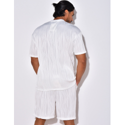 Ensemble short et t-shirt plissé Ensemble short et t-shirt plissé