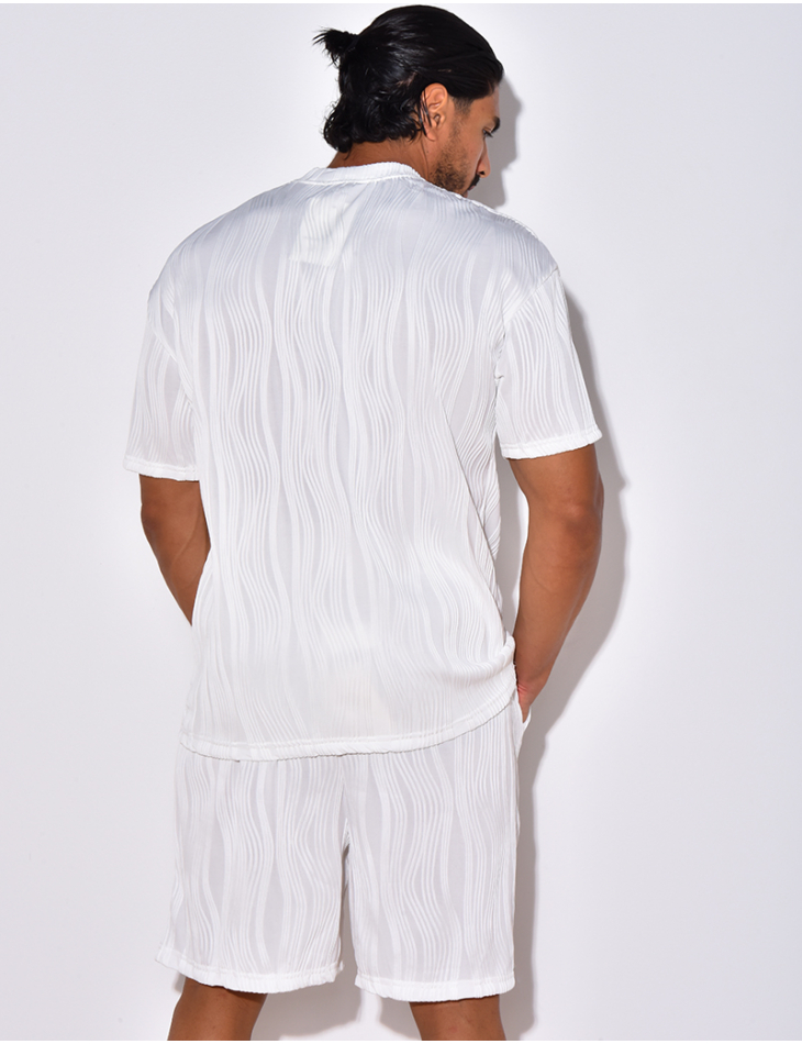 Ensemble short et t-shirt plissé Ensemble short et t-shirt plissé