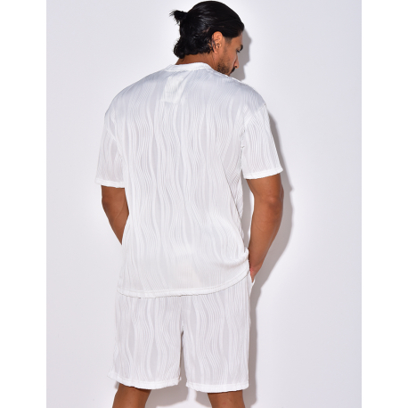 Ensemble short et t-shirt plissé Ensemble short et t-shirt plissé
