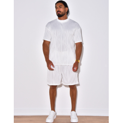 Ensemble short et t-shirt plissé Ensemble short et t-shirt plissé