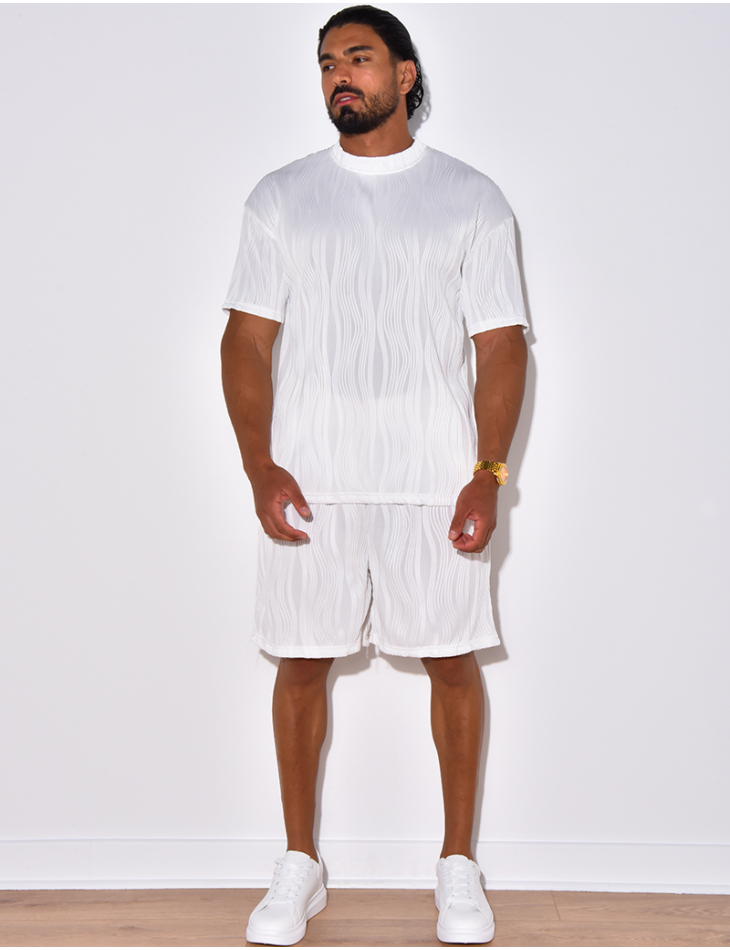 Ensemble short et t-shirt plissé Ensemble short et t-shirt plissé