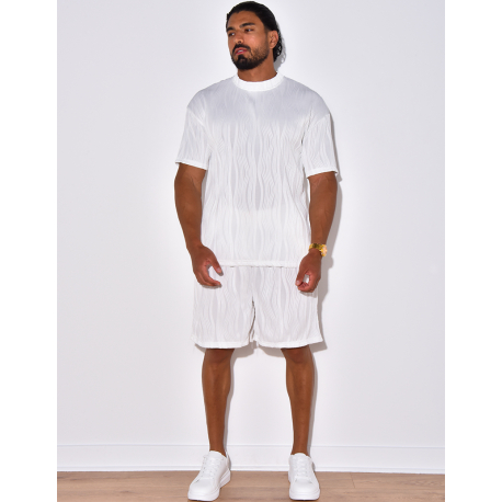 Ensemble short et t-shirt plissé Ensemble short et t-shirt plissé