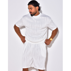 Ensemble short et t-shirt plissé Ensemble short et t-shirt plissé