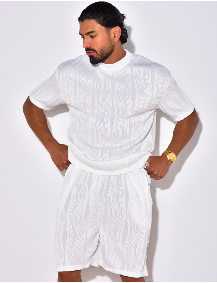 Ensemble short et t-shirt plissé Ensemble short et t-shirt plissé