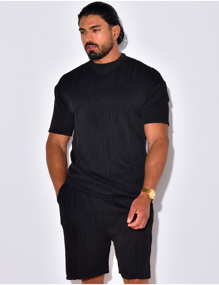 Ensemble short et t-shirt plissé Ensemble short et t-shirt plissé
