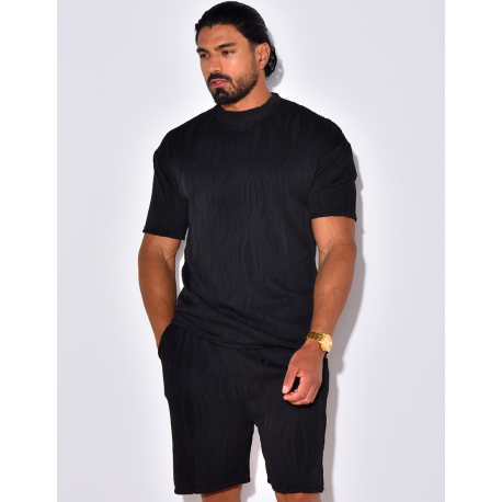 Ensemble short et t-shirt plissé Ensemble short et t-shirt plissé