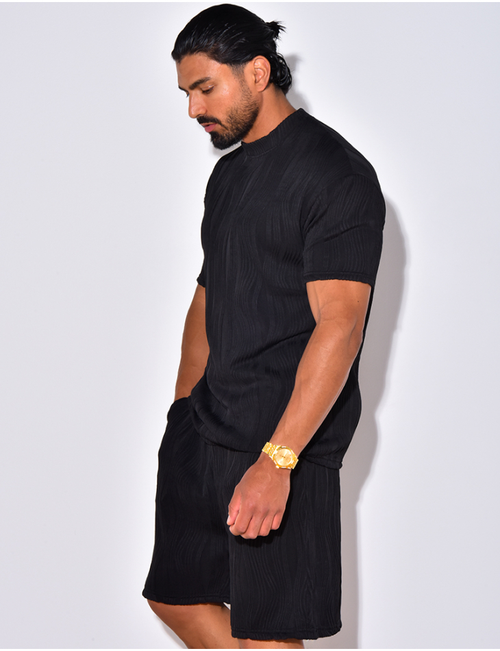 Ensemble short et t-shirt plissé Ensemble short et t-shirt plissé