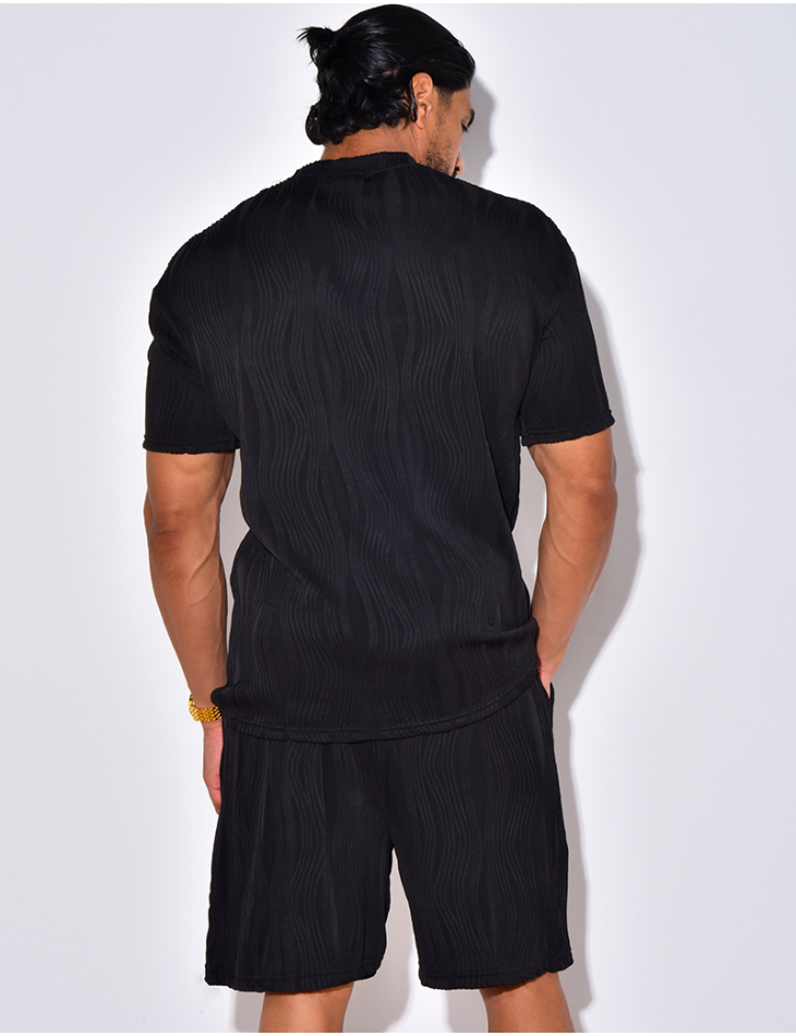Ensemble short et t-shirt plissé Ensemble short et t-shirt plissé