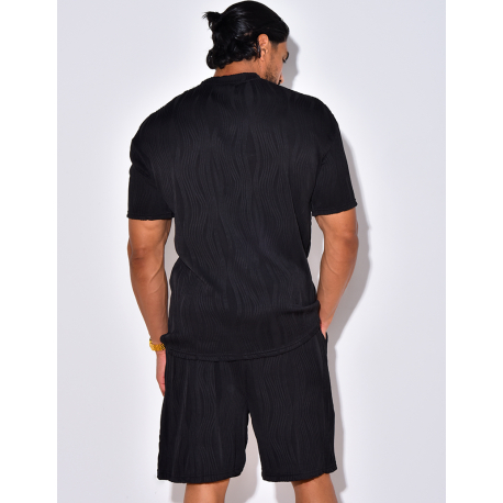 Ensemble short et t-shirt plissé Ensemble short et t-shirt plissé