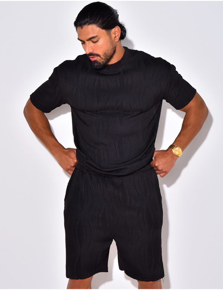 Ensemble short et t-shirt plissé Ensemble short et t-shirt plissé
