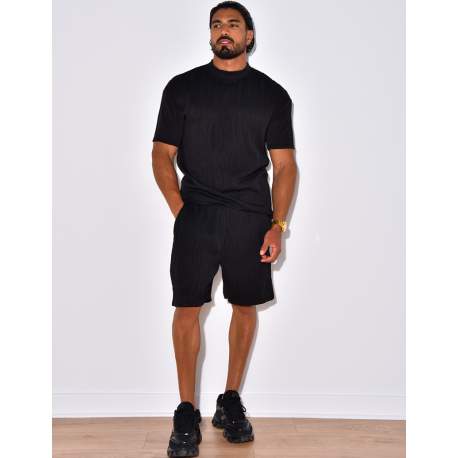 Ensemble short et t-shirt plissé Ensemble short et t-shirt plissé