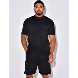 Ensemble short et t-shirt plissé Ensemble short et t-shirt plissé