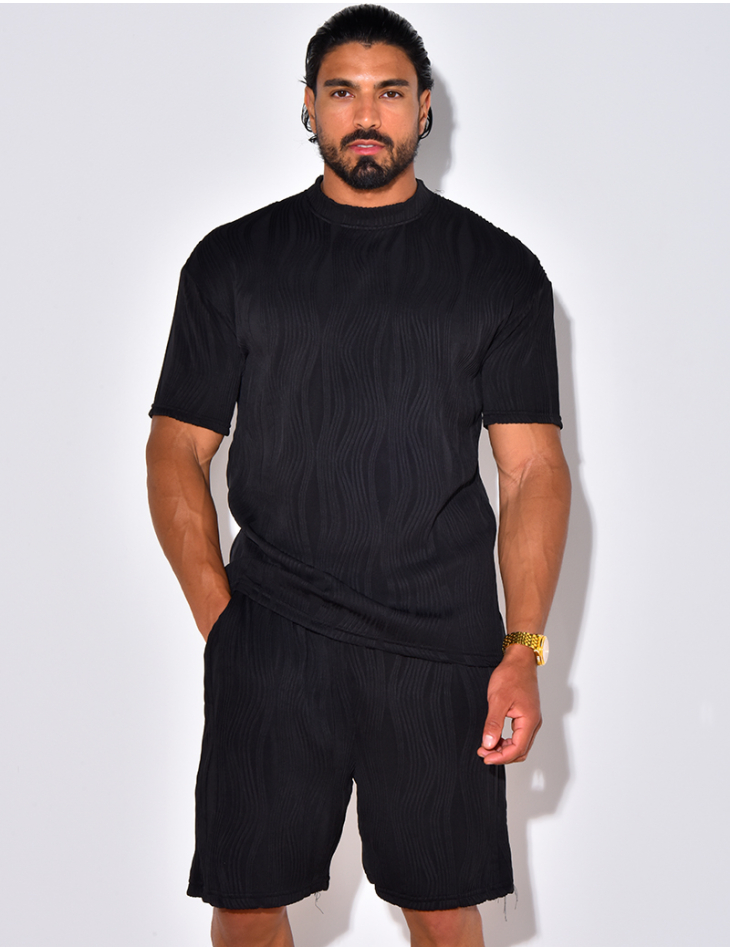 Ensemble short et t-shirt plissé Ensemble short et t-shirt plissé