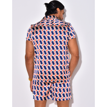 Ensemble short et chemise à motifs Ensemble short et chemise à motifs