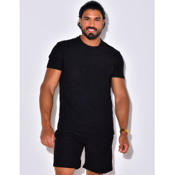 Ensemble short et t-shirt à relief