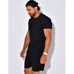 Ensemble short et t-shirt à relief